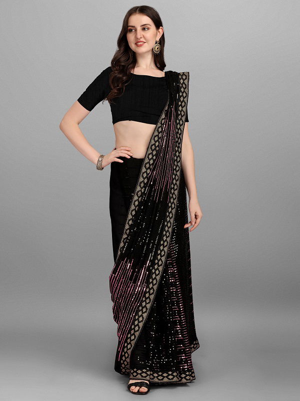 Pyramid 01 Trending Stylish Fancy Wear Georgette Saree Collection